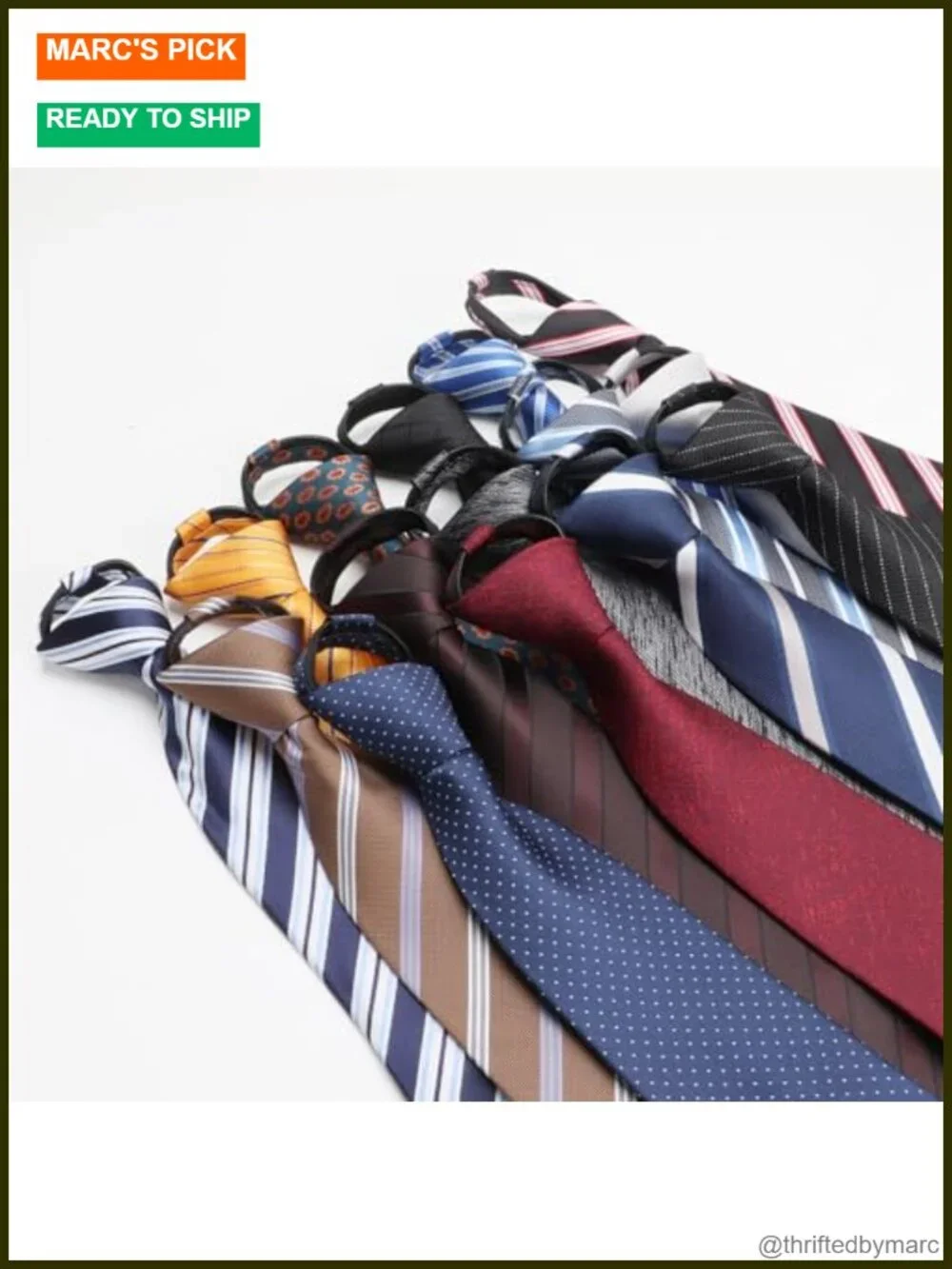 15pcs Assorted Zip Up Ties Silky Pre-Tied Adjustable Neckties Set Gift Box